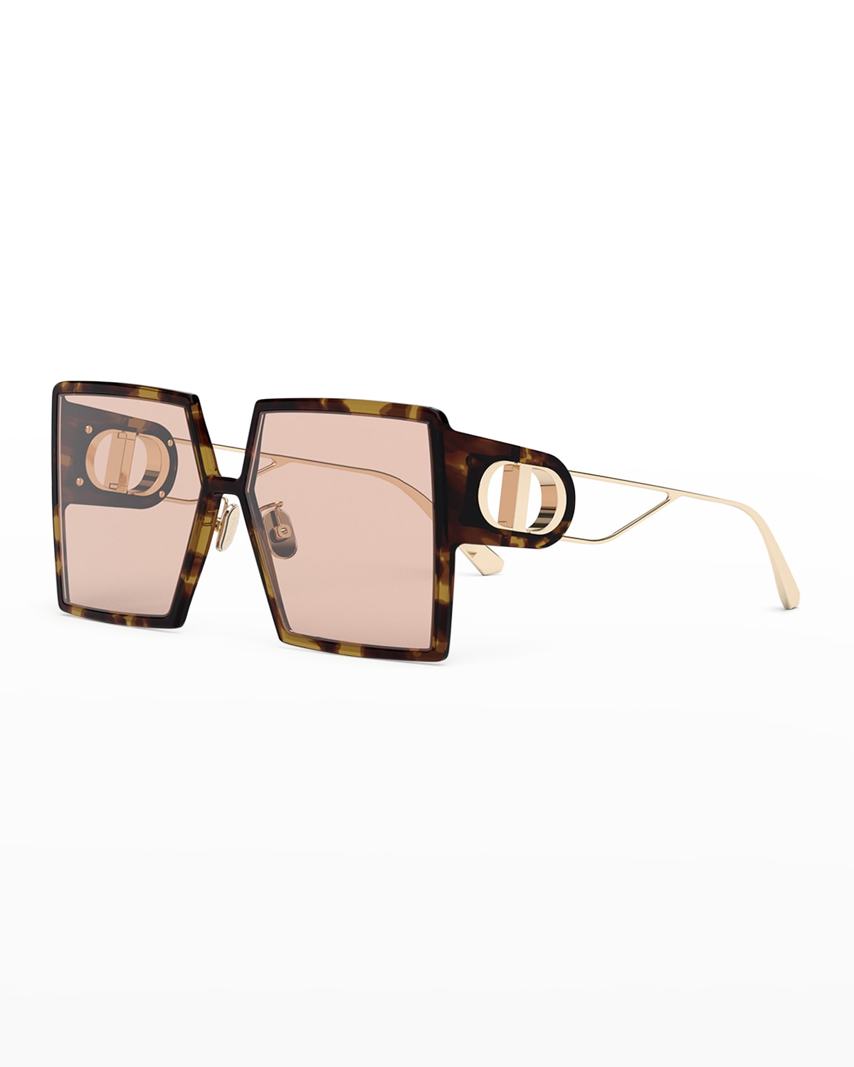 Dior Oversized Square Acetate/metal Sunglasses In 53y Blonde Havana