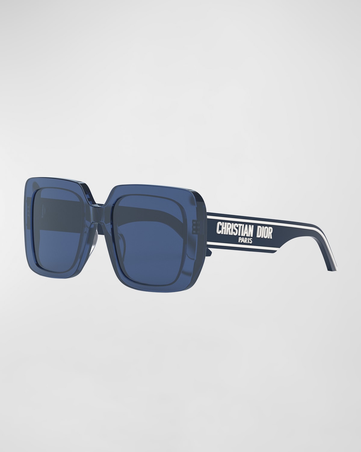 Dior Wil 55mm Square Sunglasses In Shiny Blue / Blue