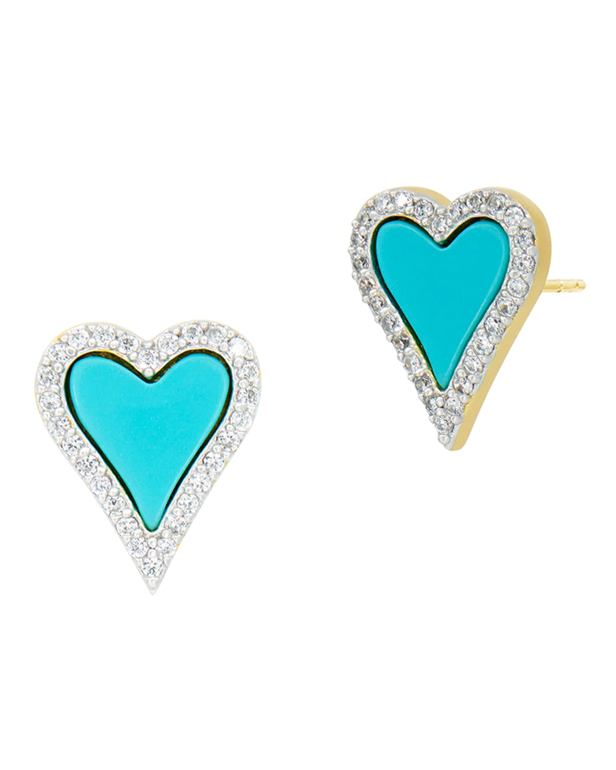 Freida Rothman Turquoise Heart Stud Earrings