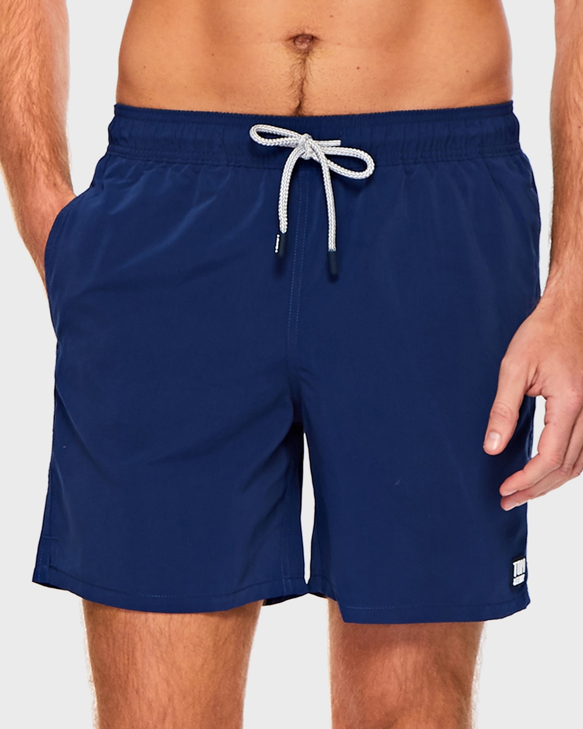 Tom & Teddy Low-rise Swim Trunks In Midnight Blue