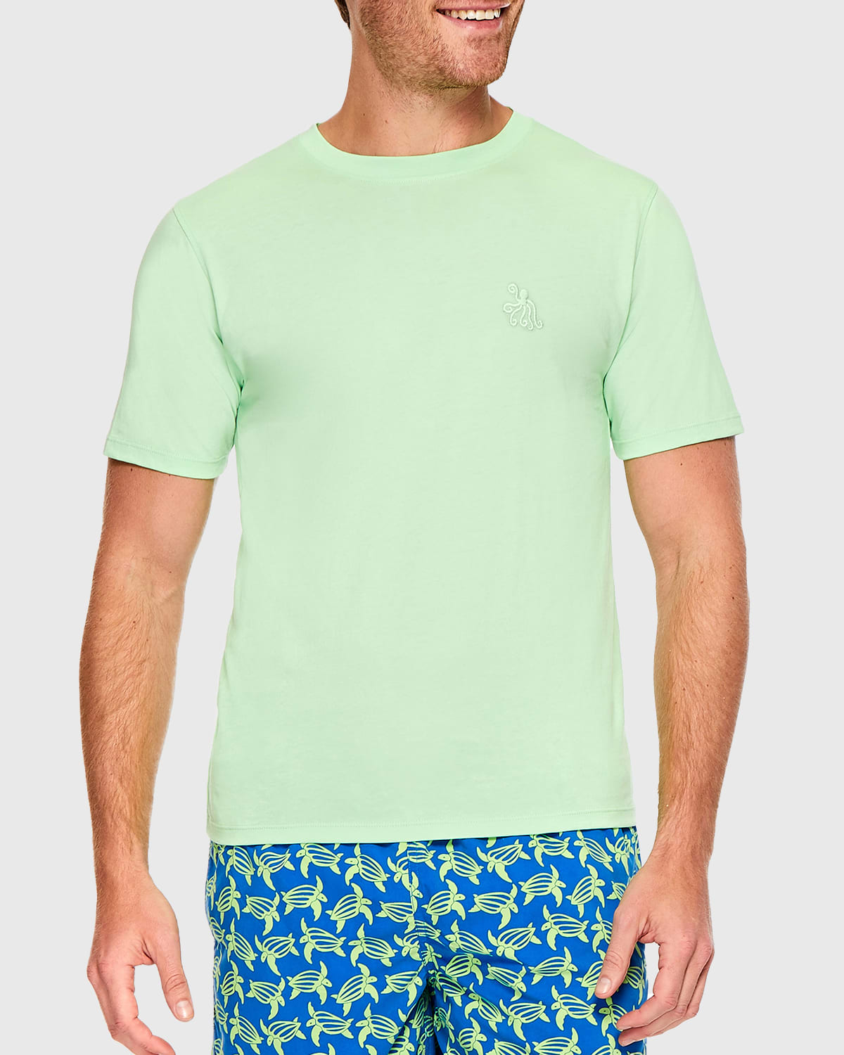 Tom & Teddy Men's Octopus Pima Cotton T-shirt In Pistachio