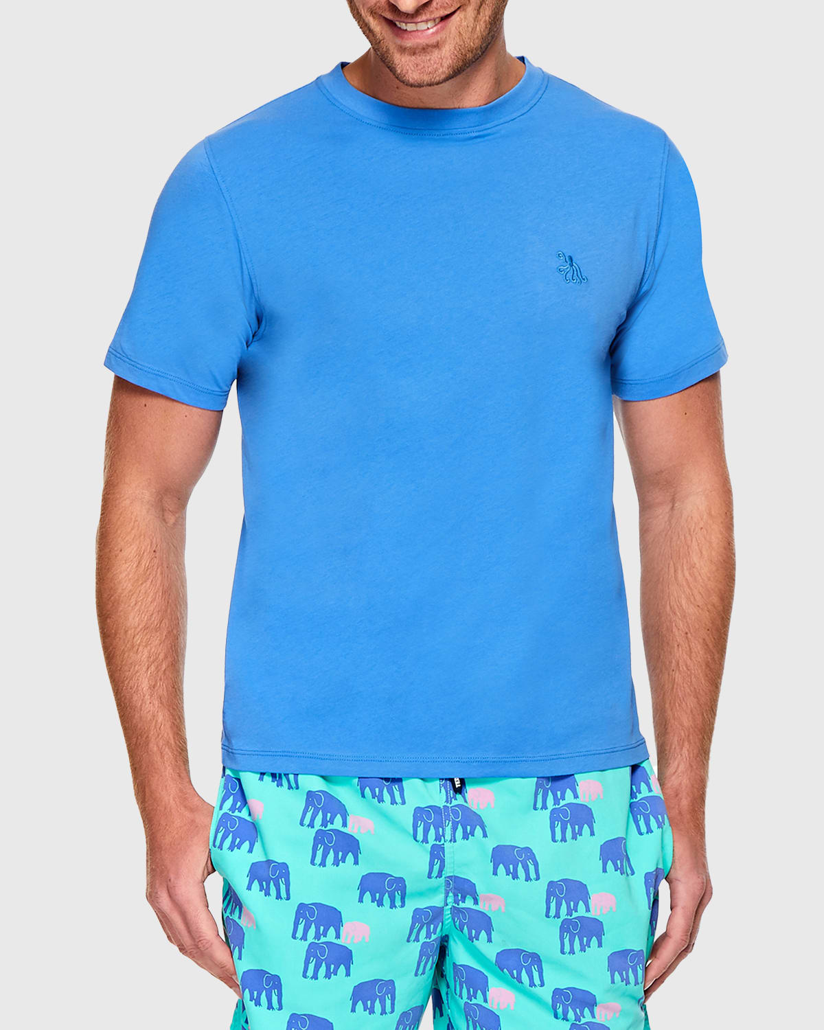 Tom & Teddy Men's Octopus Pima Cotton T-shirt In Atlantic Blue