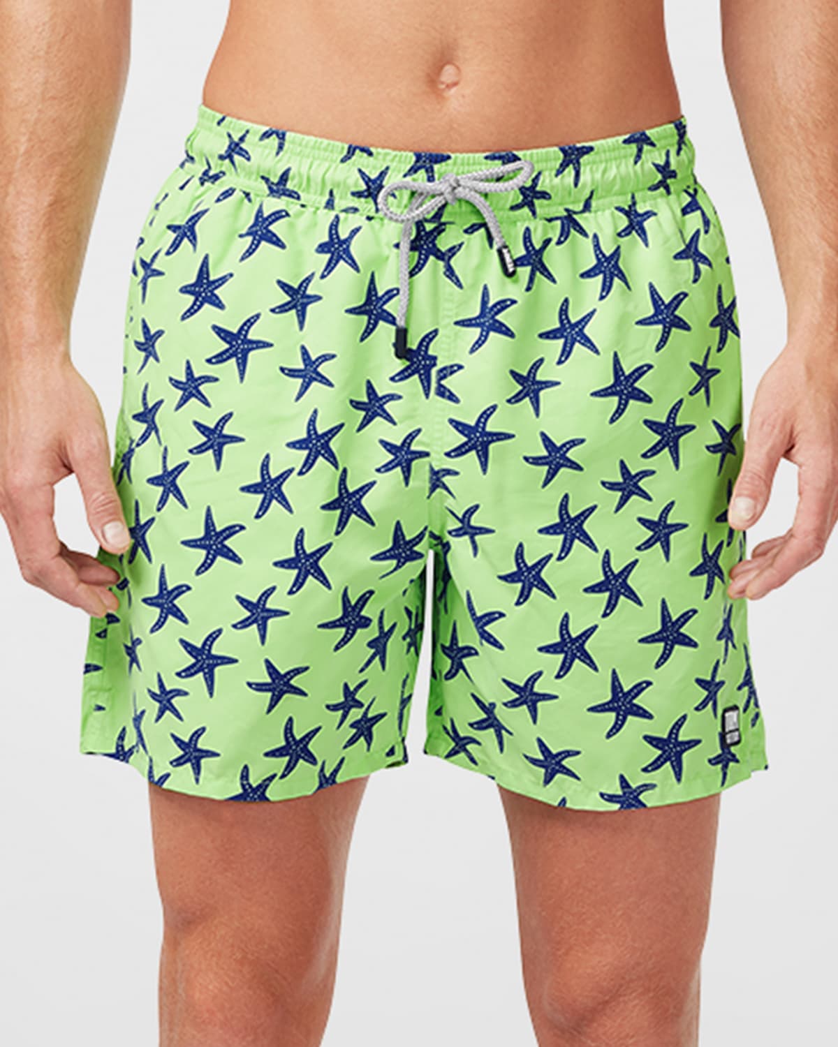 Men's Starfish-Print Swim Trunks