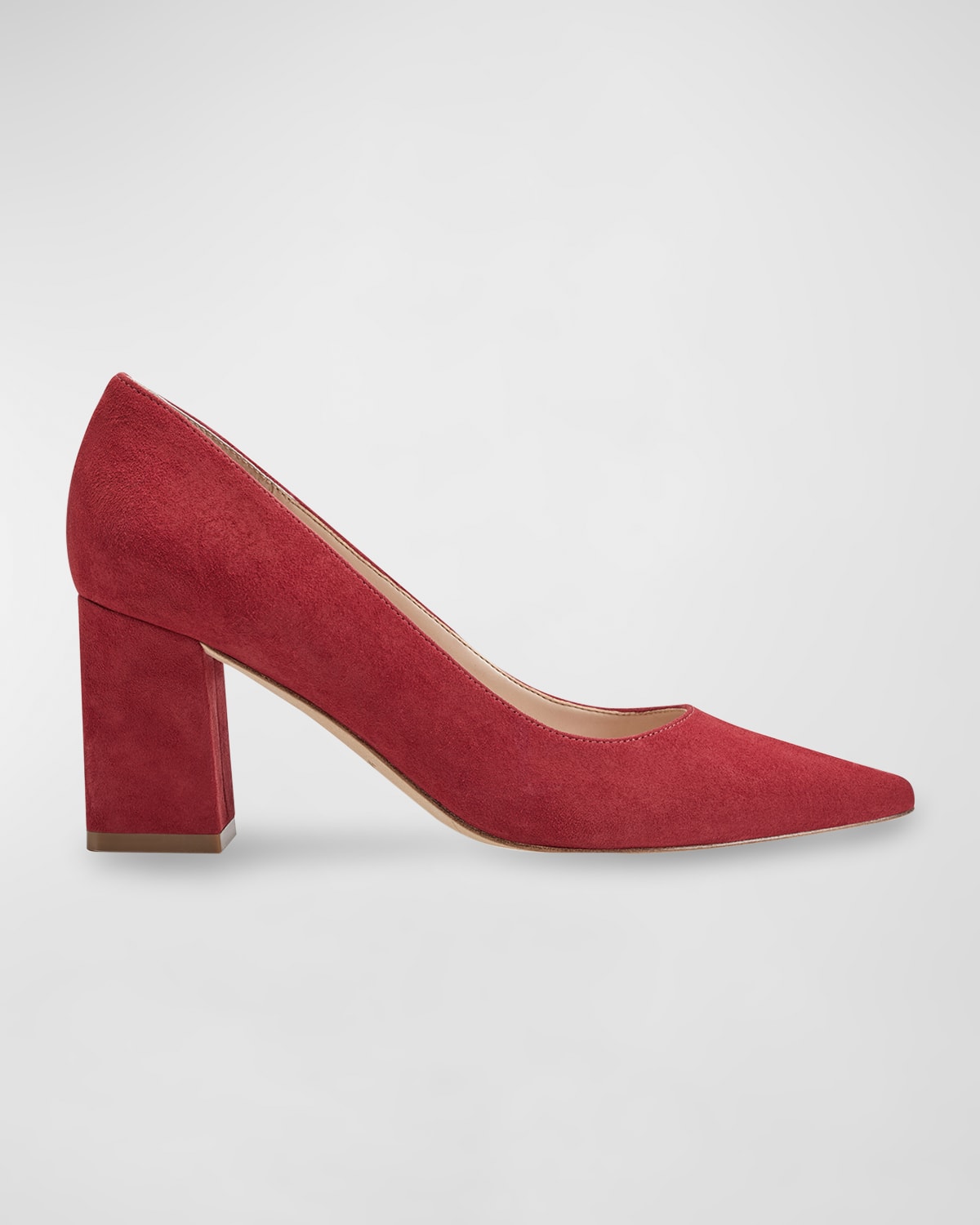 MARC FISHER LTD ZALA SUEDE BLOCK-HEEL PUMPS