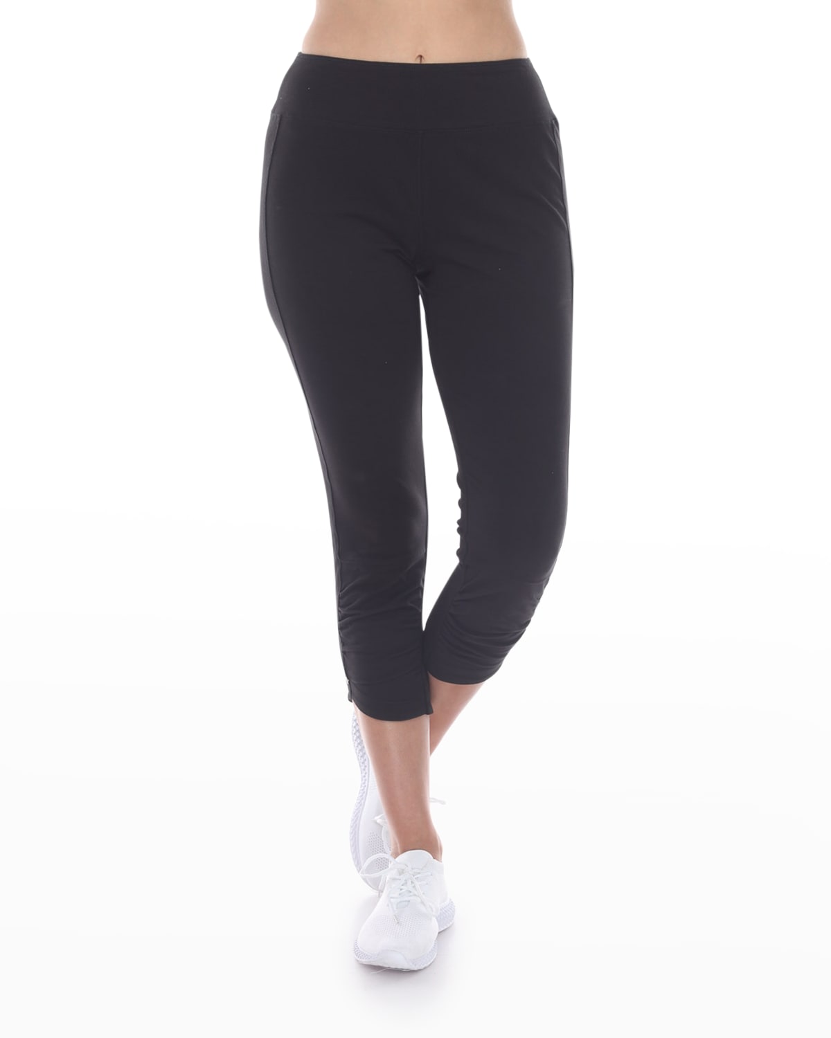 Neon Buddha Scene Stealing Ruched Capri Pants In Sporty Grey ModeSens