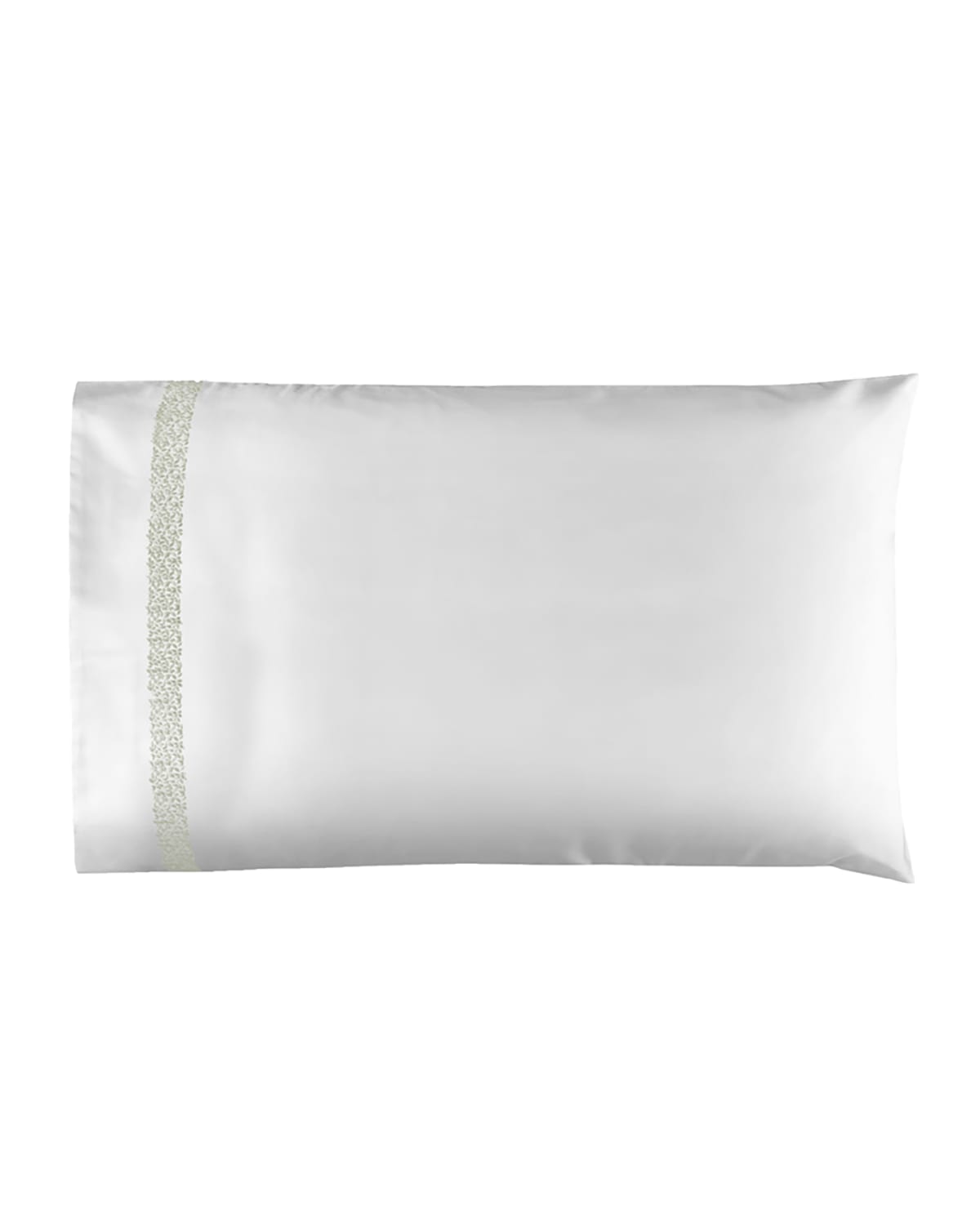 Bovi Fine Linens Malone Standard Pillowcase, Set Of 2 In White