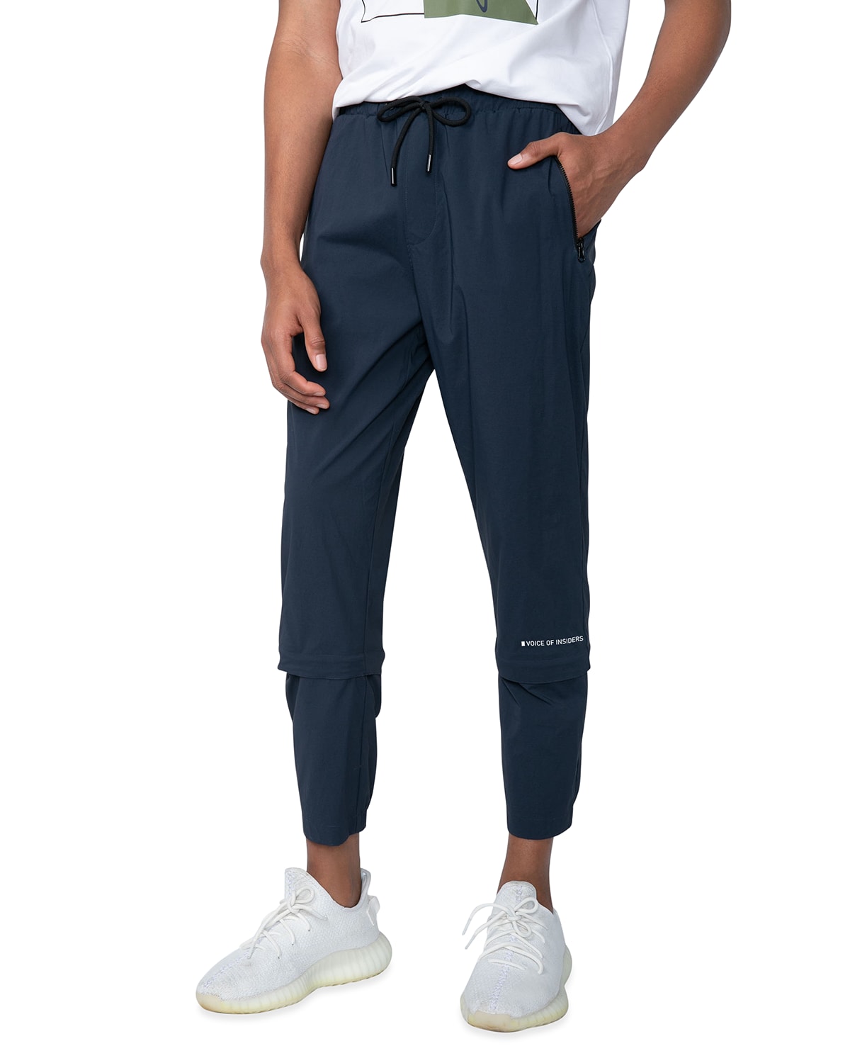 Voice Of Insiders Transformable Tapered Pants In Slate