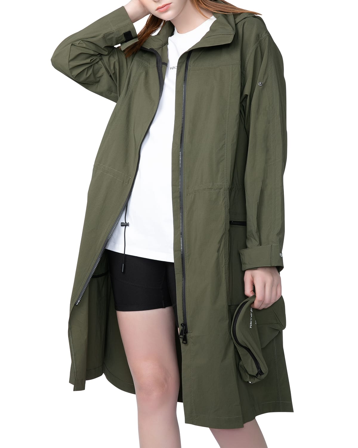 Voice Of Insiders Packable Oversized Wind-resistant Jacket In Olive