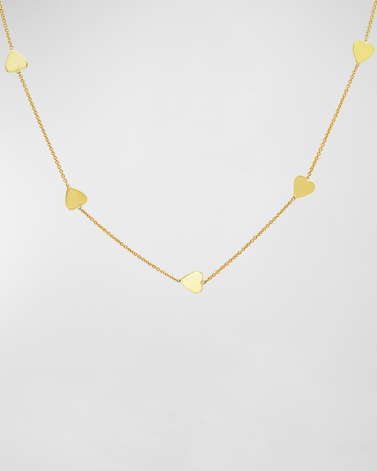 Jennifer Meyer 18k Yellow Gold Hearts by The Inch Necklace