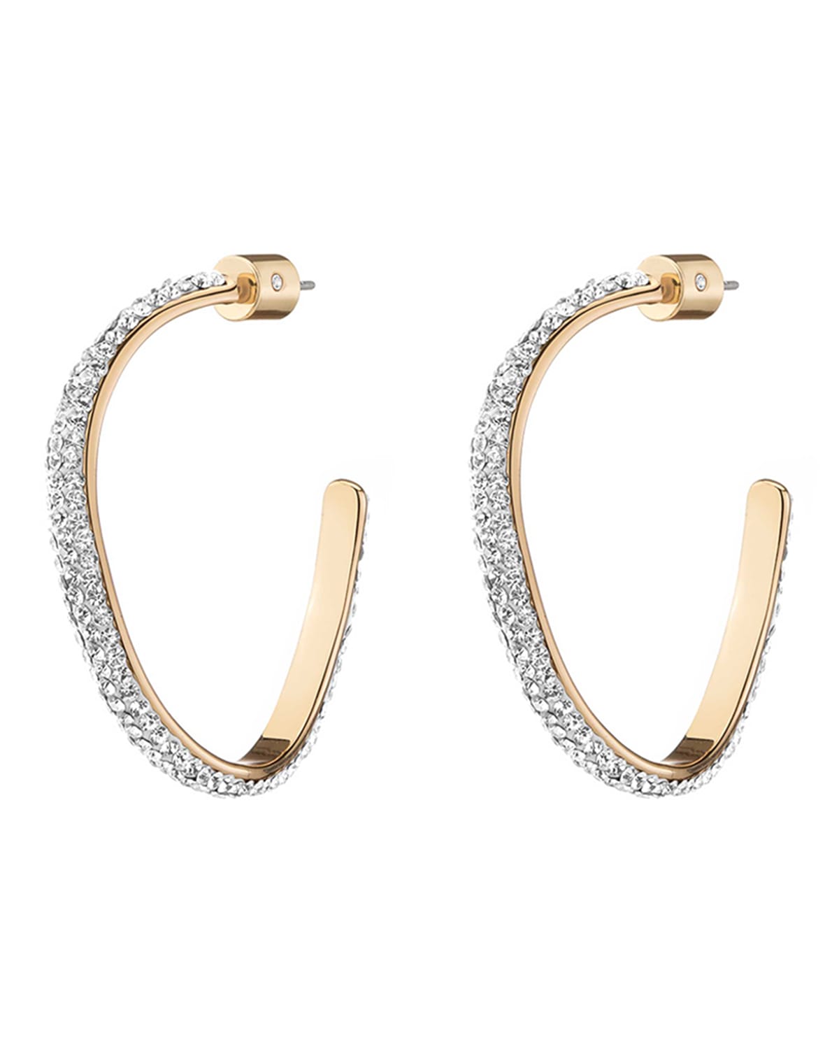 Mini Calypso Curve Crystal Hoop Earrings