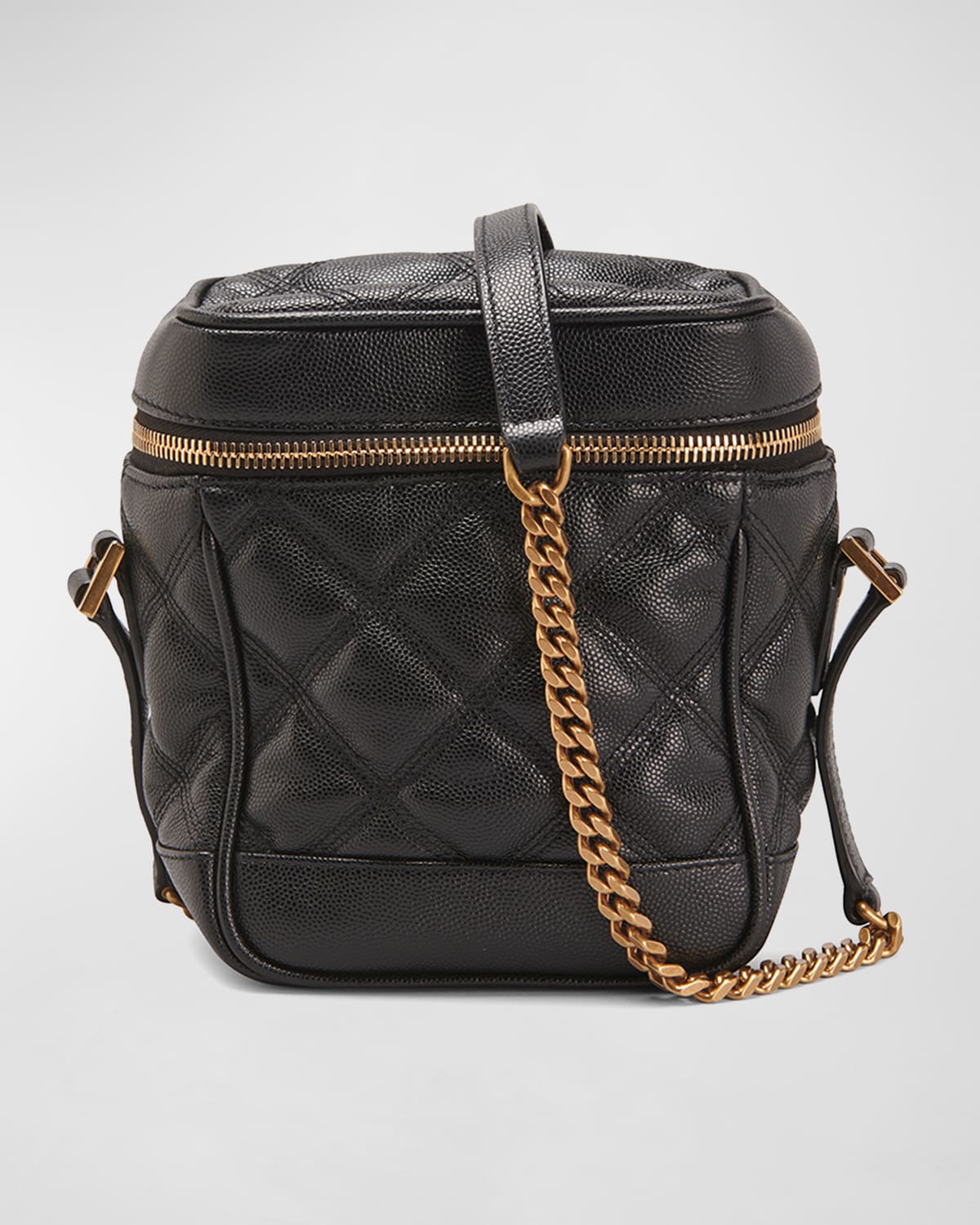 Saint Laurent Tag Canvas and Black Leather Hobo Bag – Queen Bee of Beverly  Hills