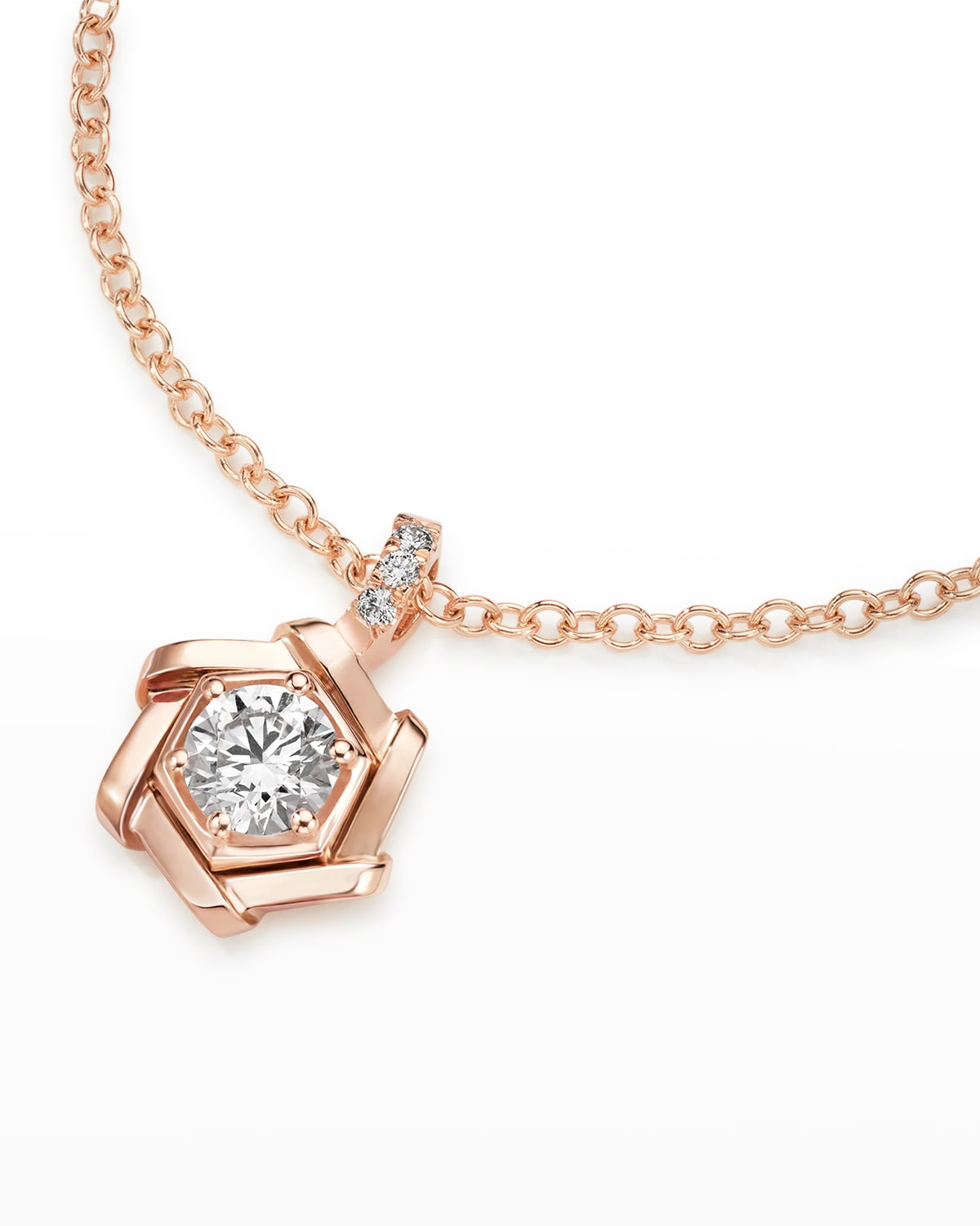 A. Link 18k Luminous Diamond And Pave Pendant Necklace