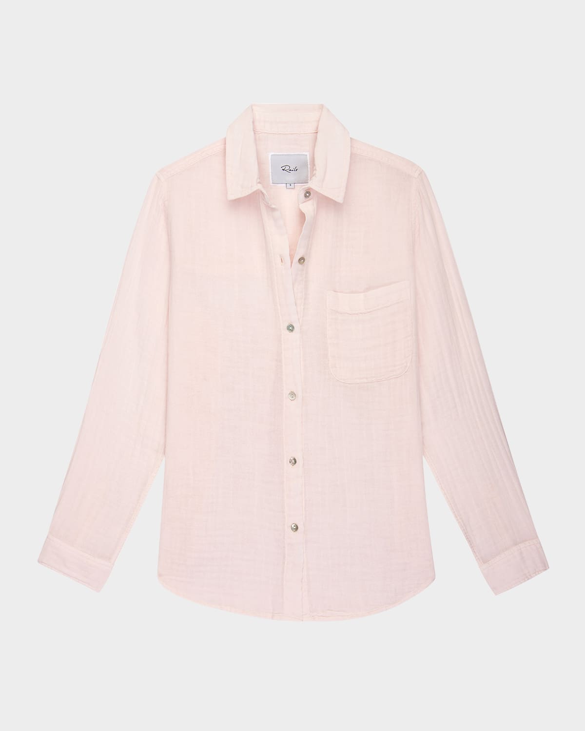 Rails Ellis Long Sleeve Gauze Shirt In Petal
