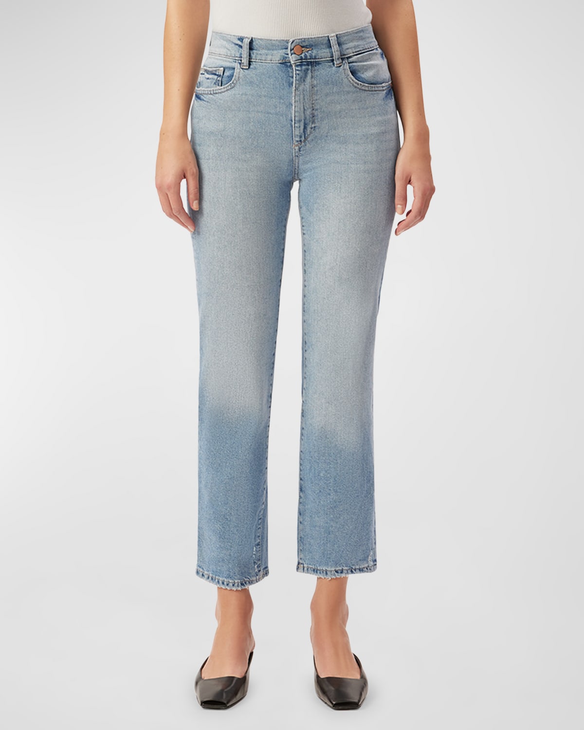 DL Premium Denim Patti Straight High-Rise Vintage Jeans