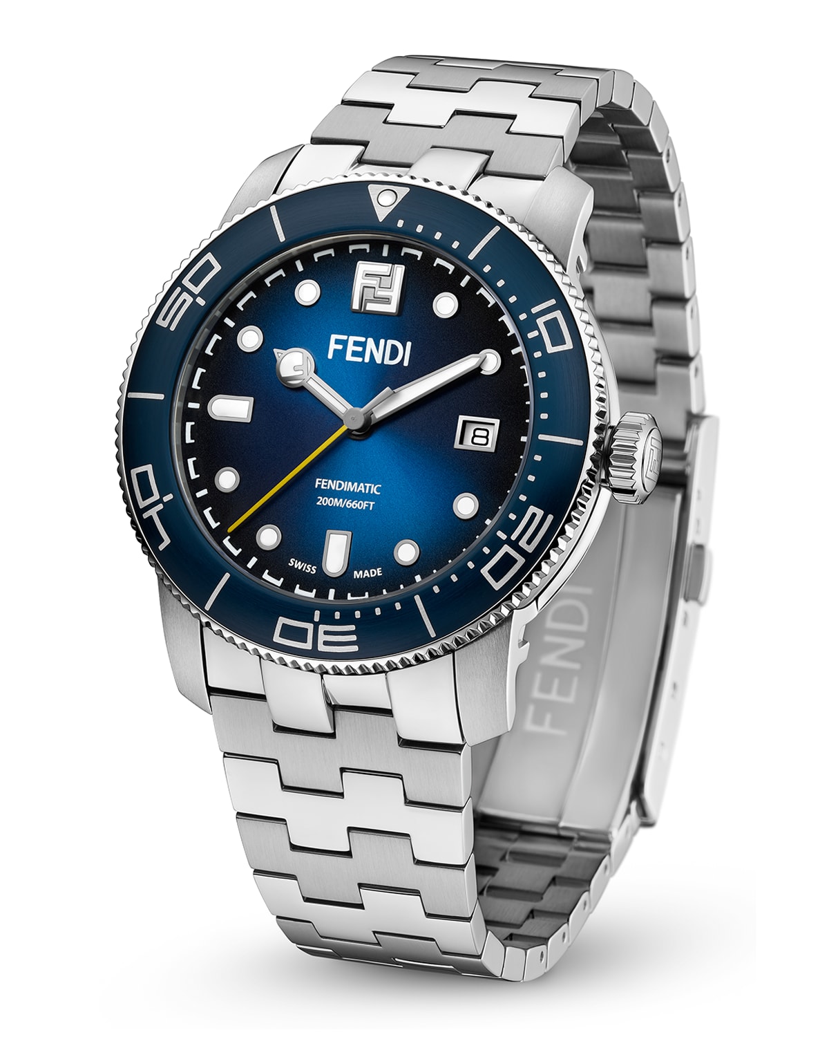 Fendi Men's 42mm Aqua Bracelet Watch