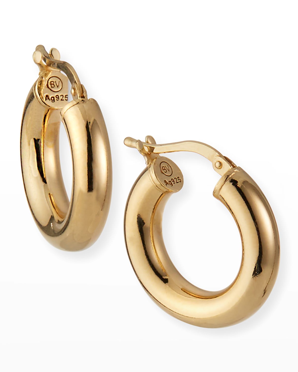 Domed Hoop Earrings, Gold
