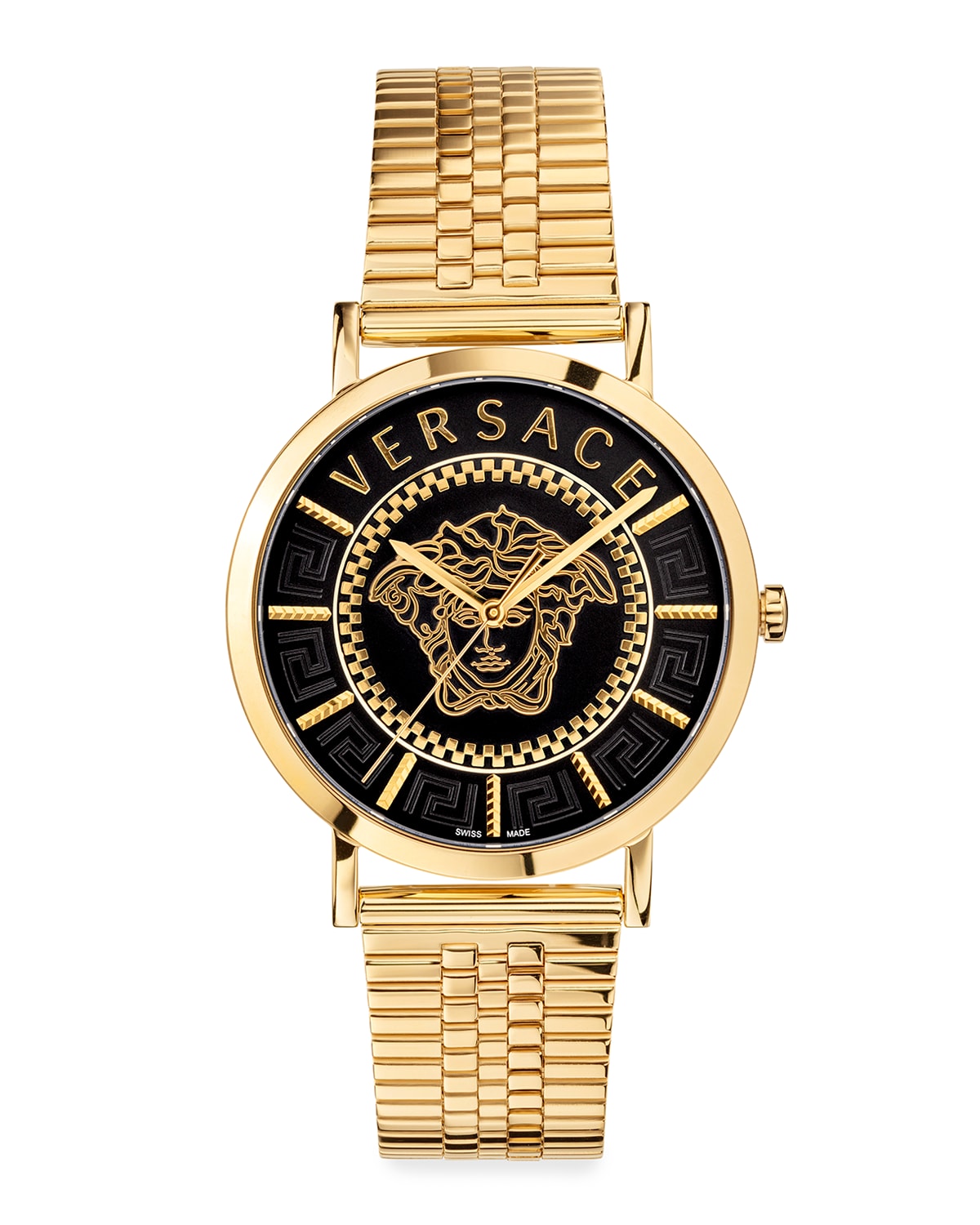 Versace 40mm V-essential Bracelet Watch, Gold/black