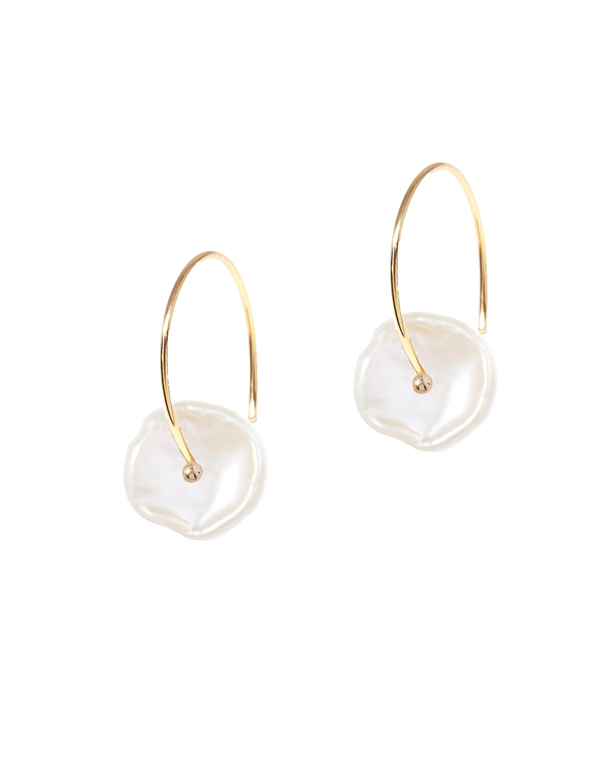 Poppy Finch Petal Pearl Circle Earrings