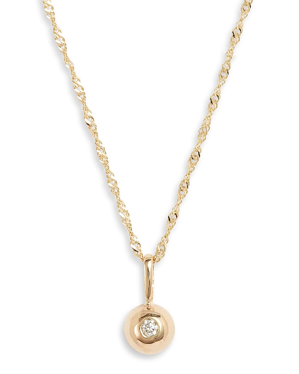 Poppy Finch Diamond Dome Pendant Necklace
