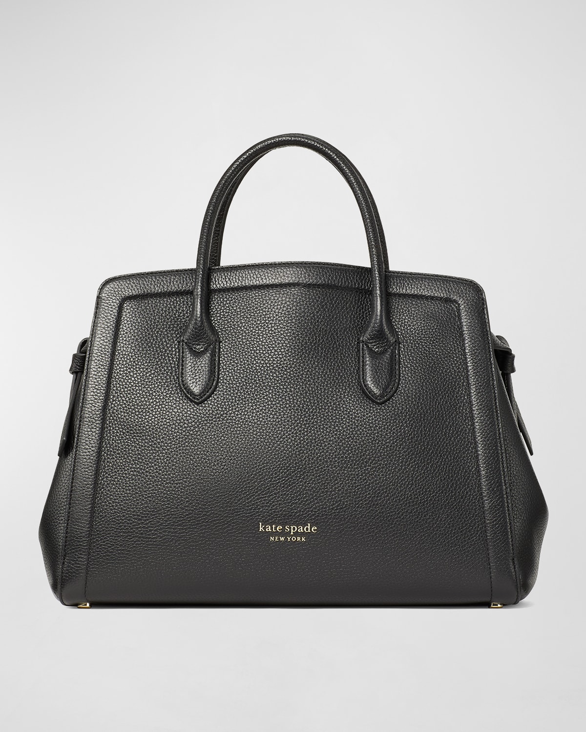 Kate Spade Knott Large Leather Satchel Bag In Black