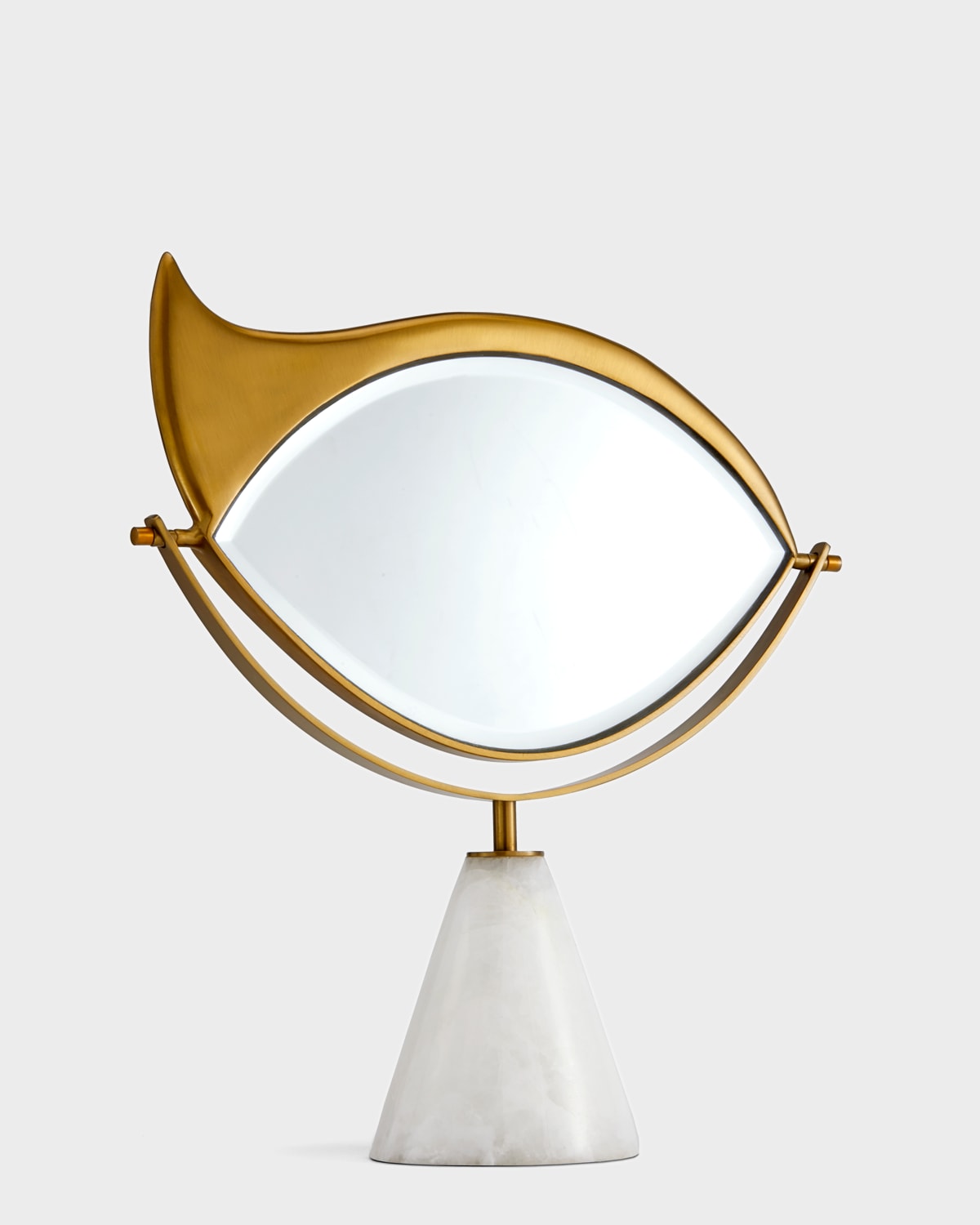 L'objet + Lito Gold-plated Porcelain Marble Vanity Mirror