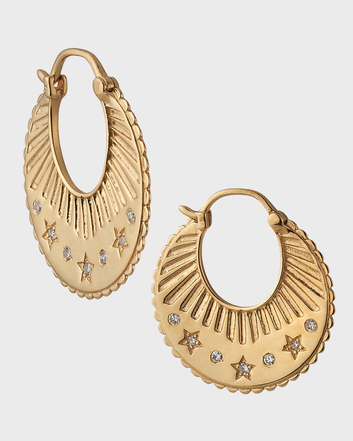 Kastel Jewelry Small Celestial Hoop Earrings