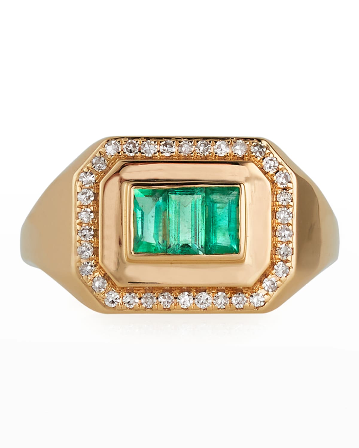 Kastel Jewelry Champion Emerald Ring, Size 4
