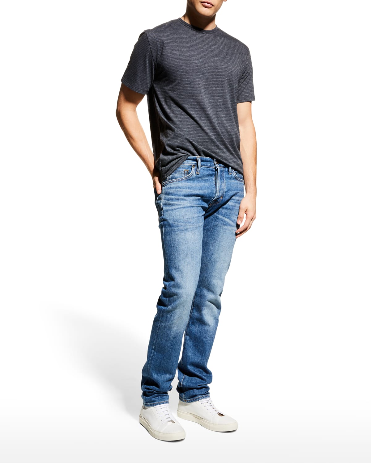Vince Men's Broken Stripe Short-Sleeve T-Shirt