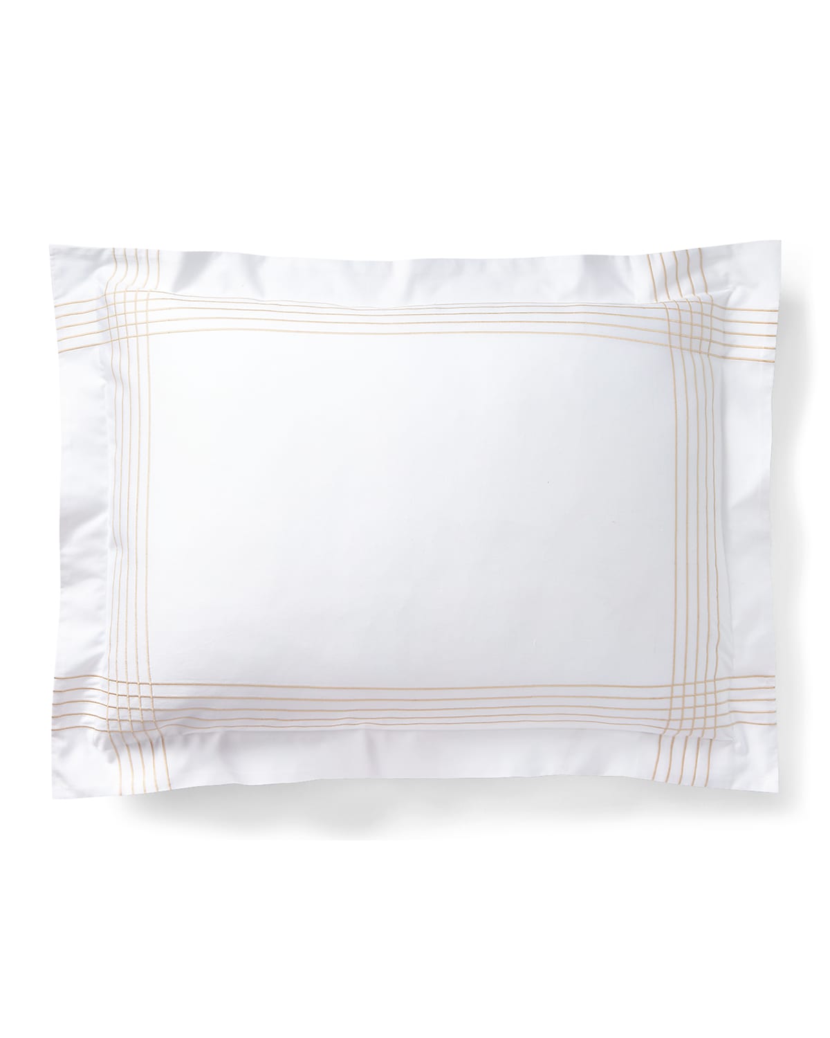 Ralph Lauren Organic Handkerchief Embroidery Standard Sham In True Graphite