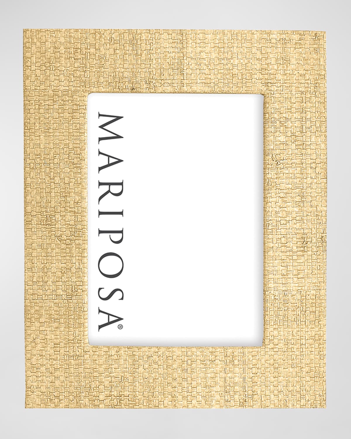 Shop Mariposa Sand Faux-grasscloth Photo Frame, 5" X 7"