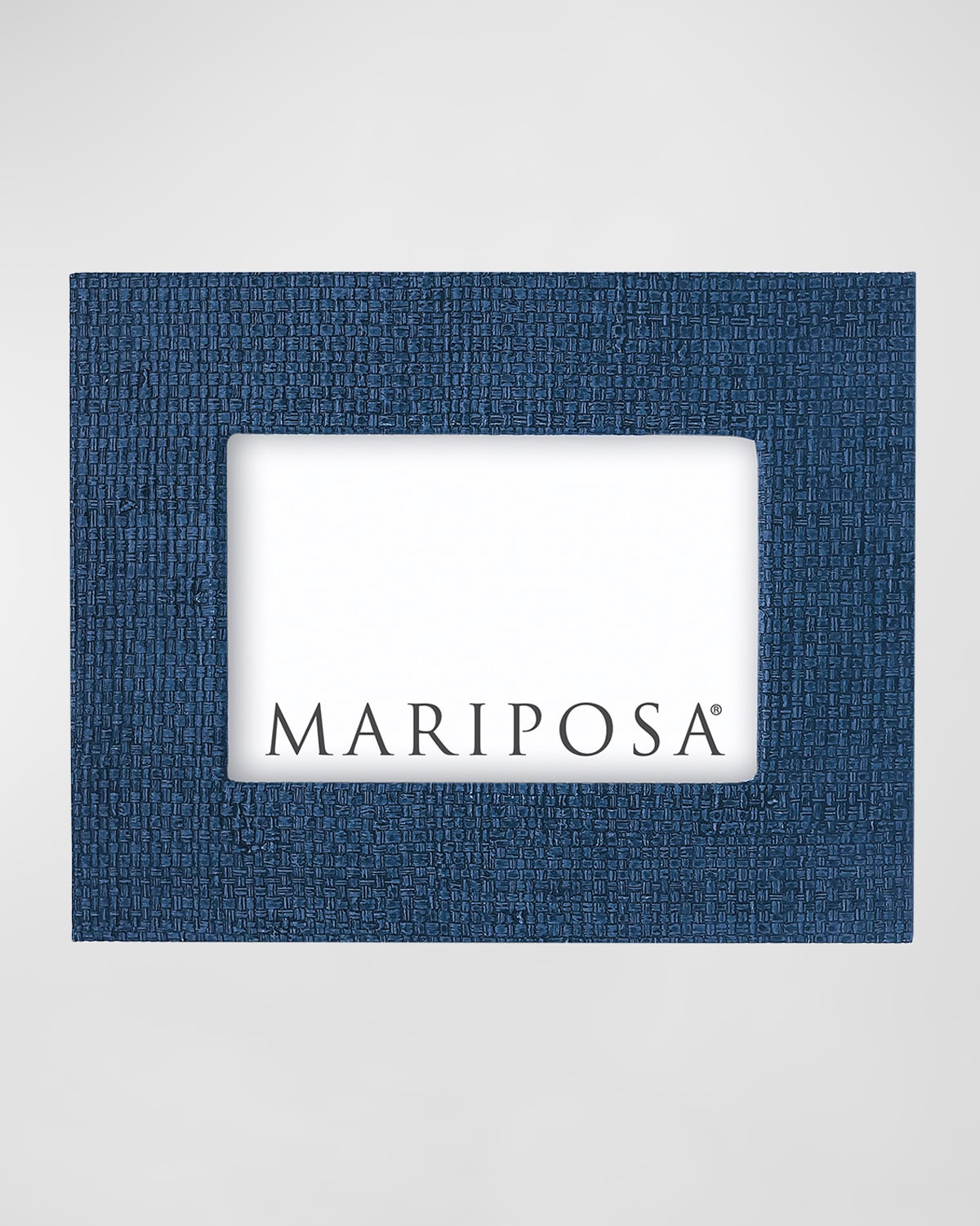 Shop Mariposa Indigo Blue Faux-grasscloth Photo Frame, 4" X 6"