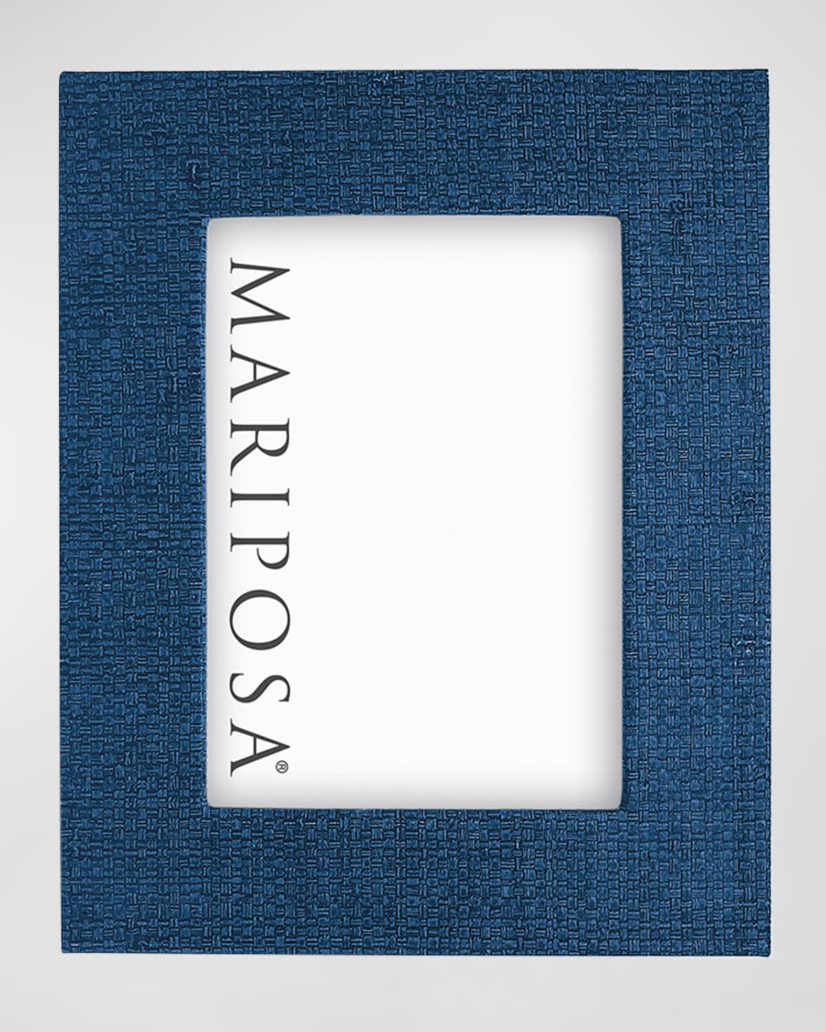 Shop Mariposa Indigo Blue Faux-grasscloth Photo Frame, 5" X 7"