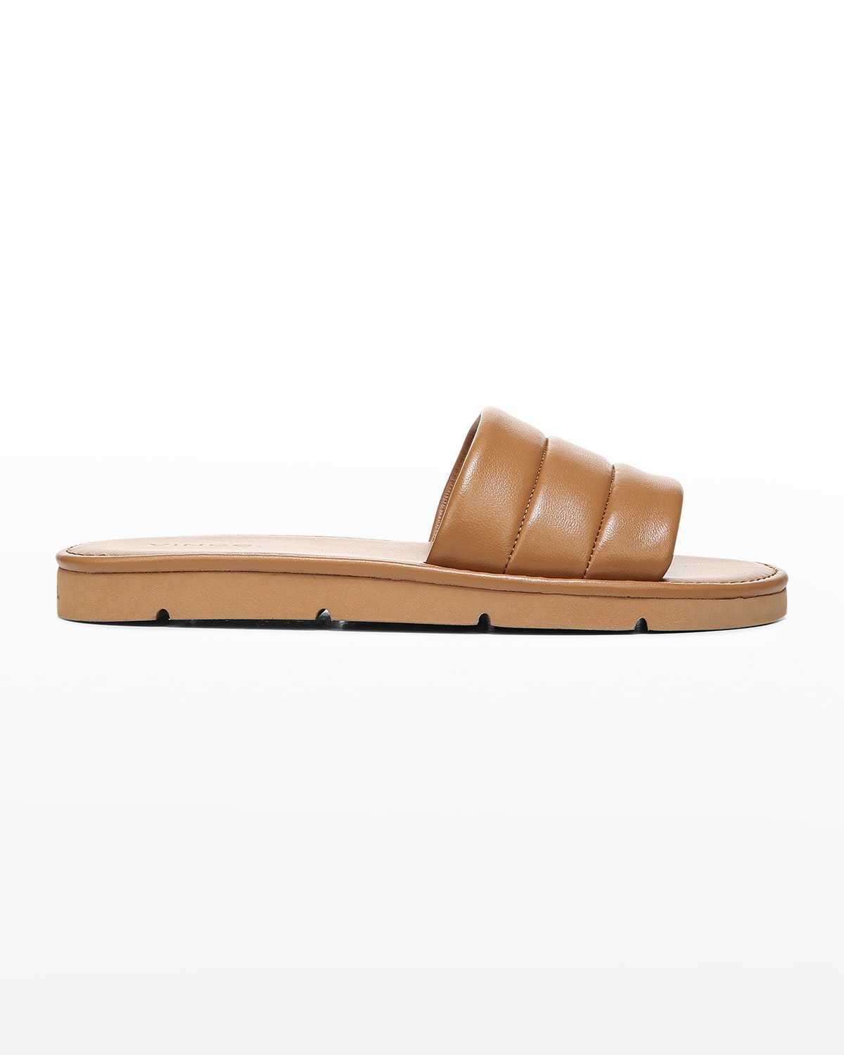 Vince Olina Padded Leather Flat Sandals, Tan