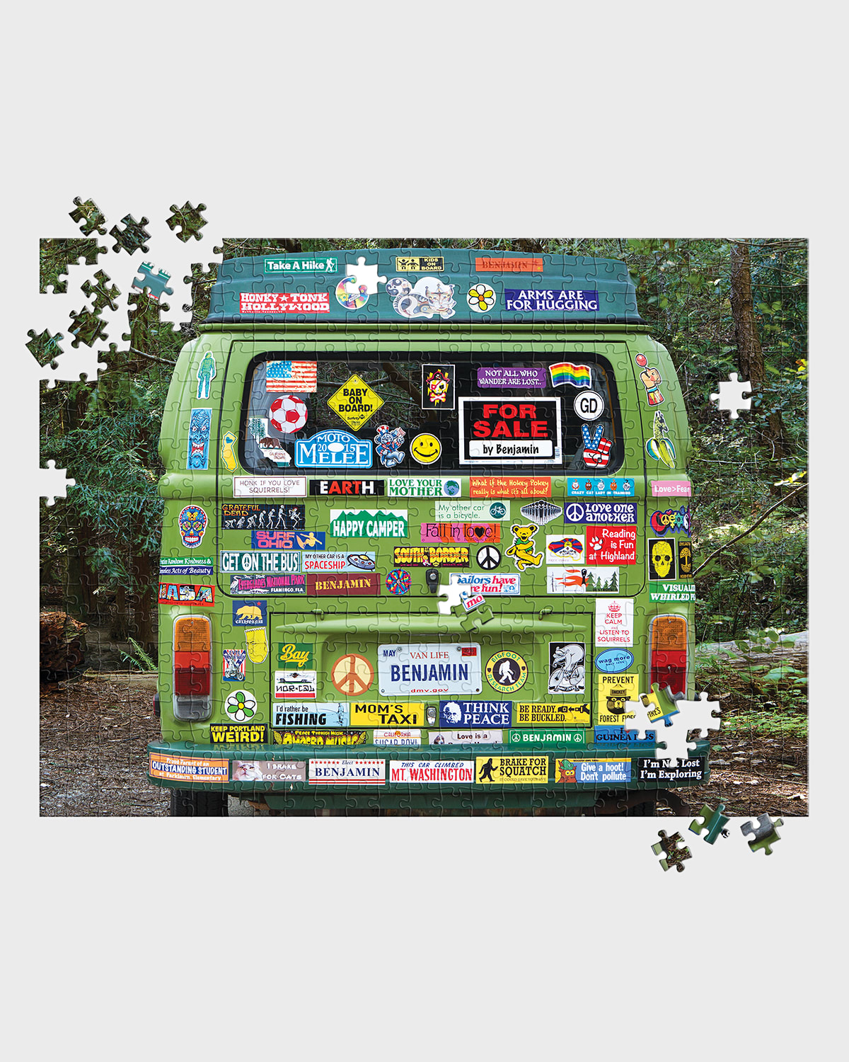 Find Me Bumper Sticker 500-Piece Puzzle Set, Personalized