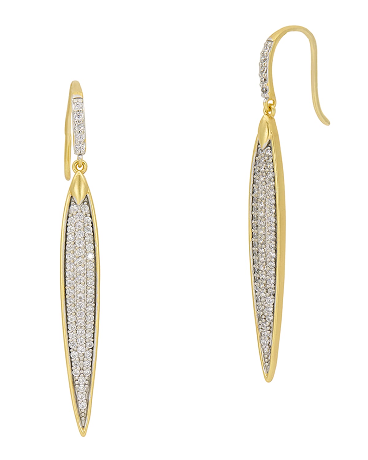 Freida Rothman Petals And Pave Large Earrings