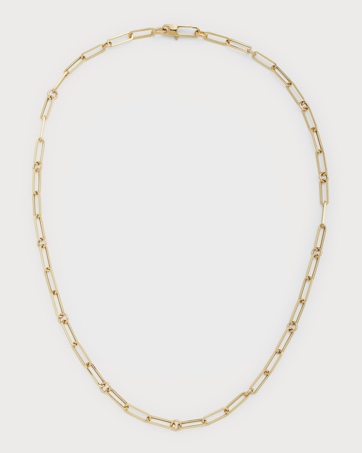 17" Paper Clip Chain Necklace in 18k Yellow Gold