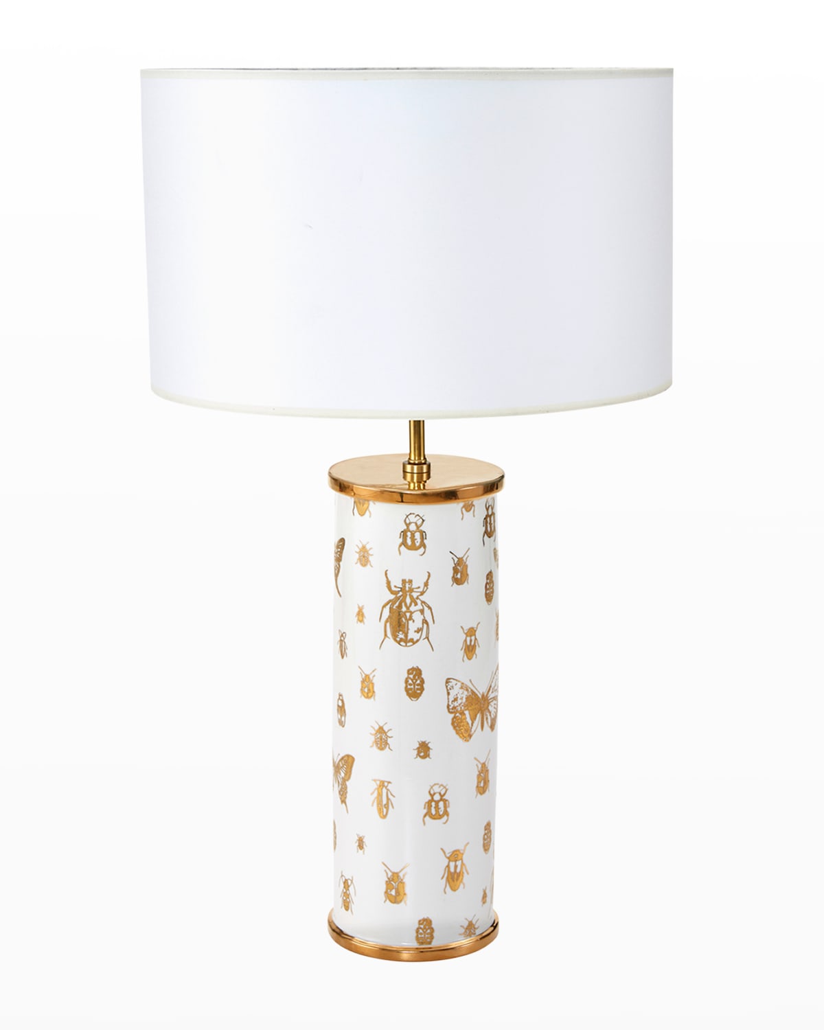 Shop Jonathan Adler Us Botanist Table Lamp In White/gold