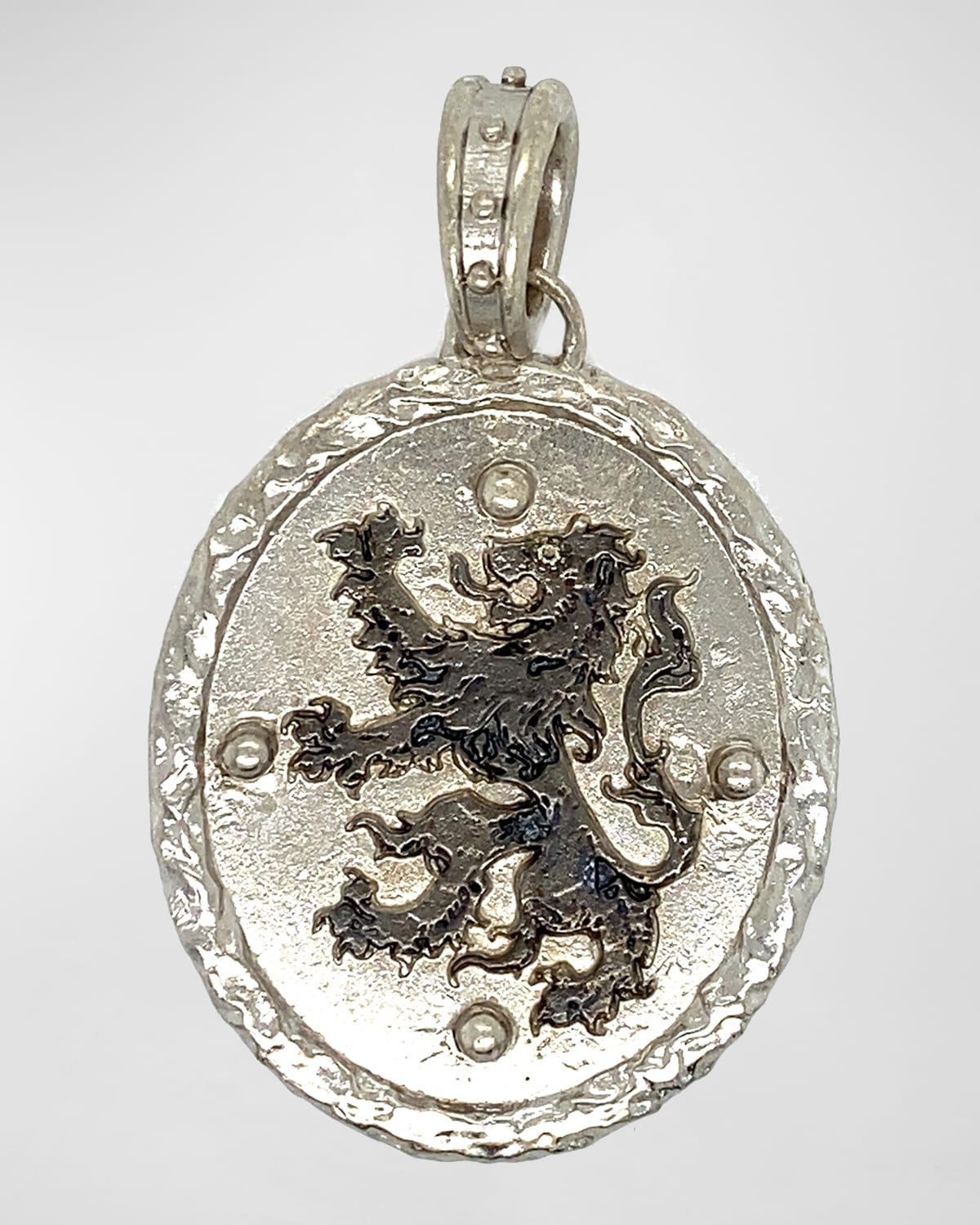 Men's Romero Lion Medallion Pendant w/ Champagne Diamonds