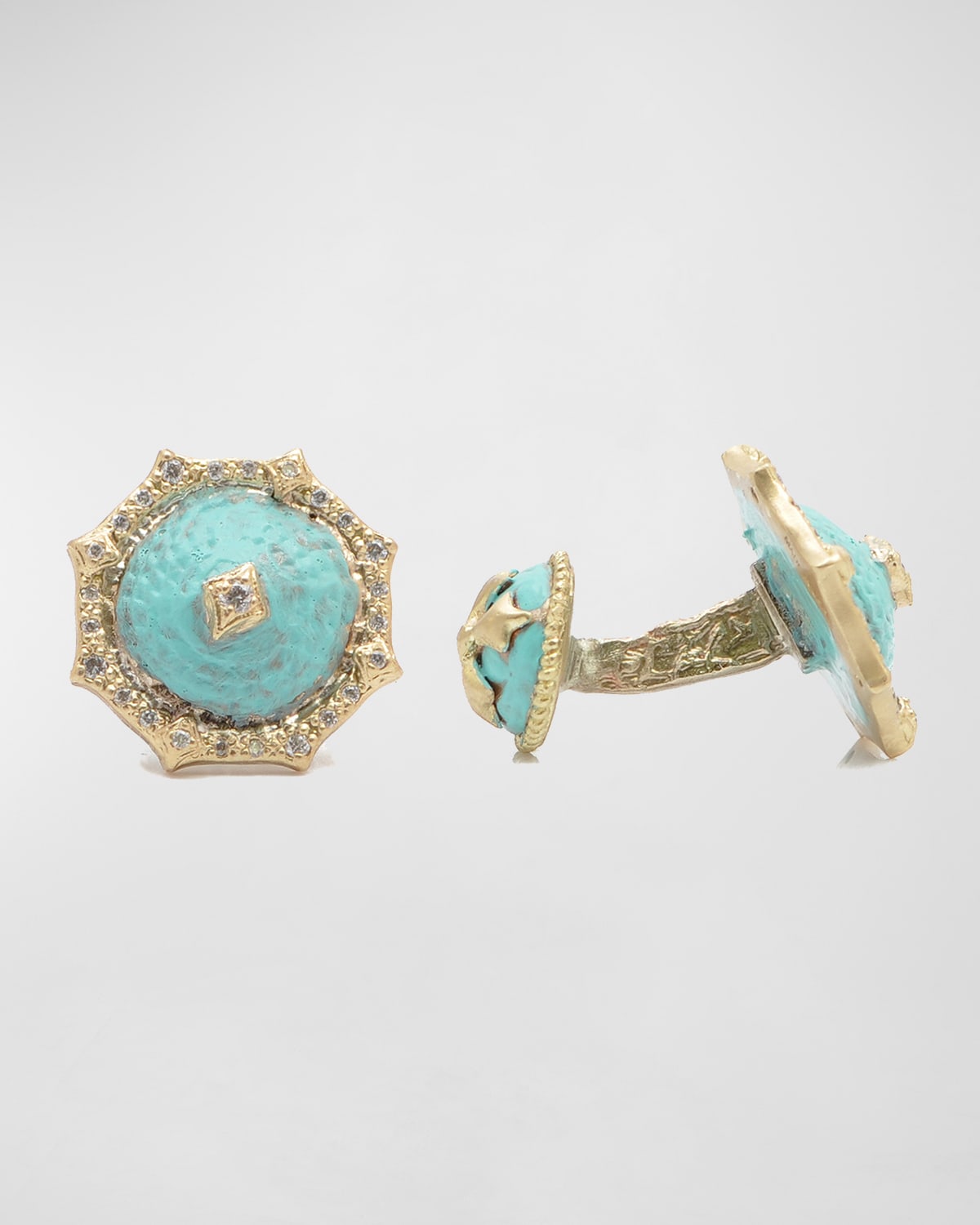Carved Blue Pendant Necklace