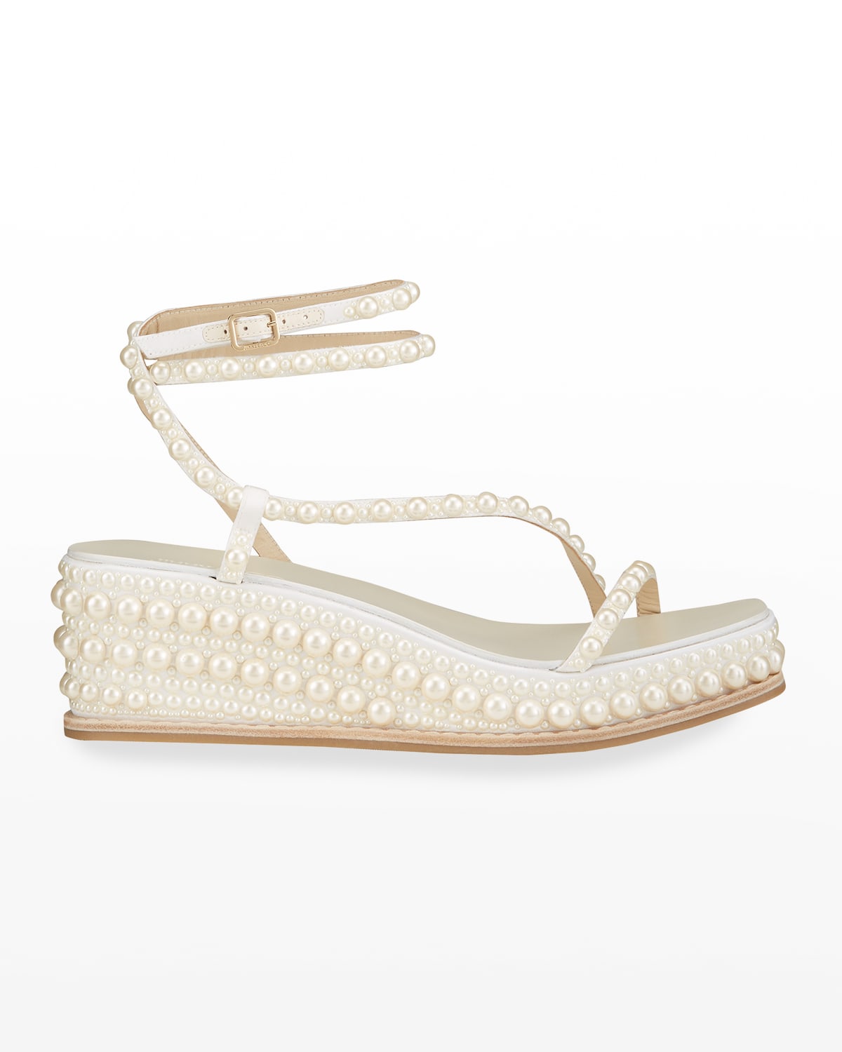 Drive Pearly-Stud Wedge Sandals