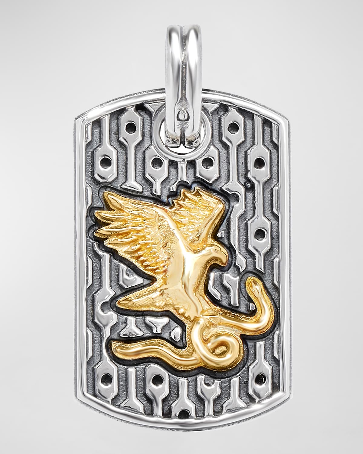 Men's Arc Eagle & Snake Pendant