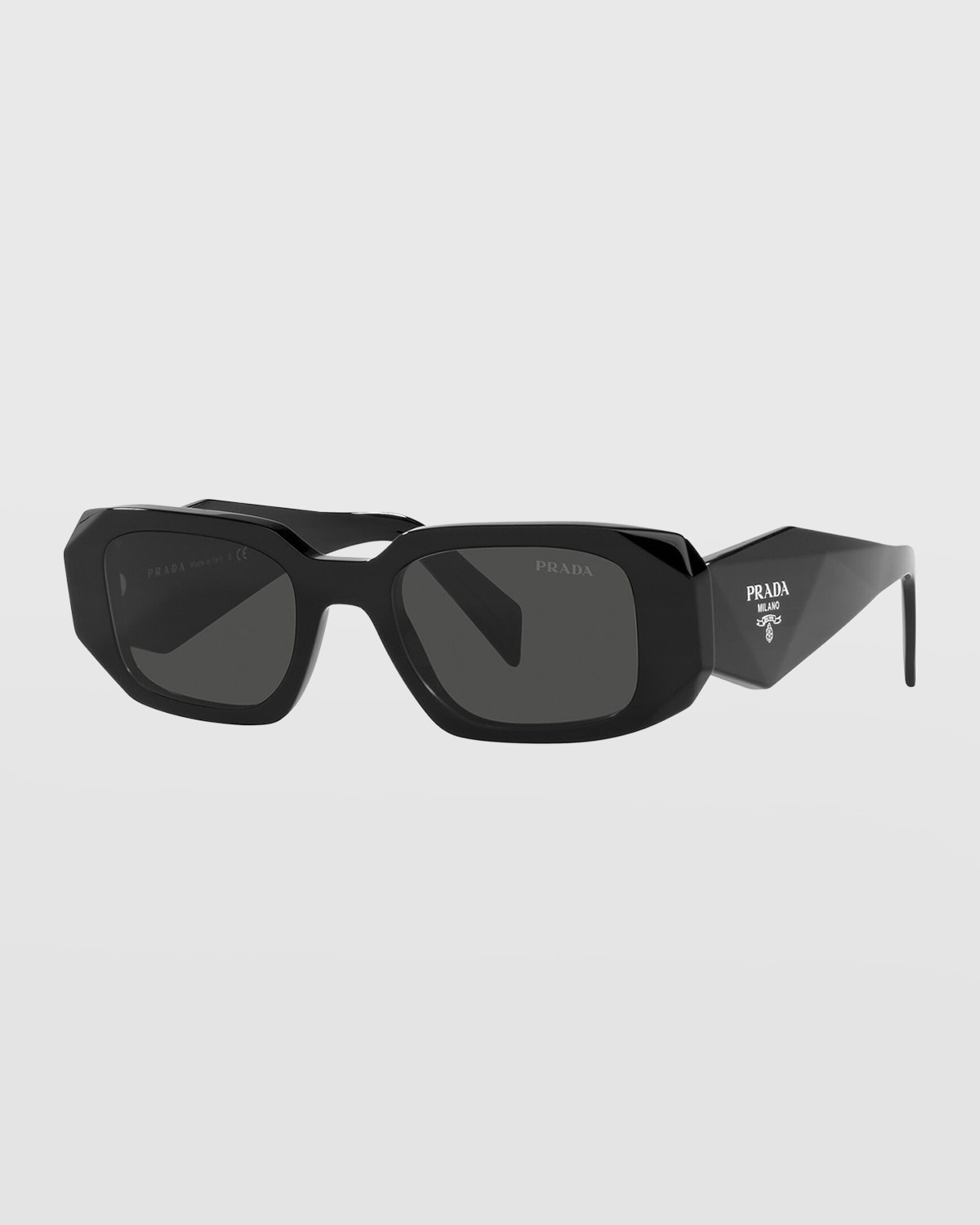 Prada Rectangle Acetate Sunglasses In Tortoise