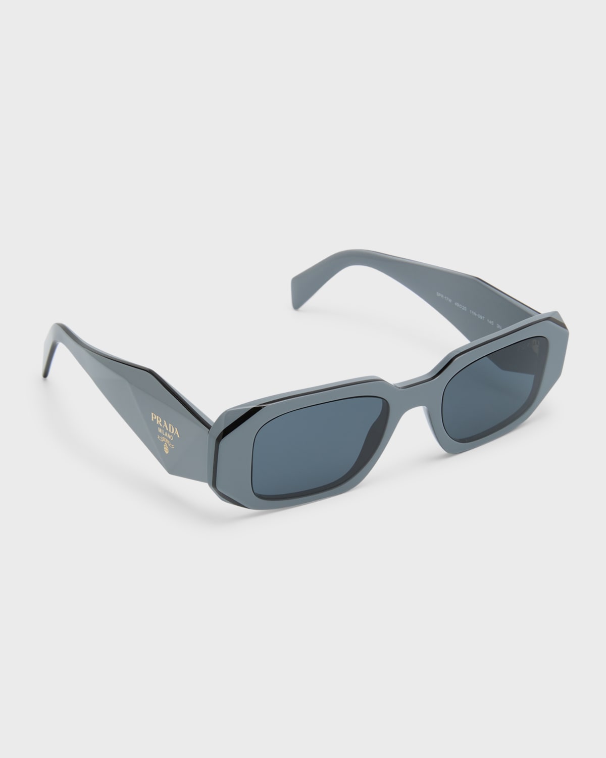 Prada Pr 17ws 11n09t Rectangle Sunglasses In Dark Grey