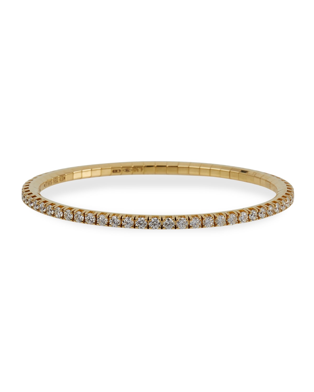 Extensible 18k Round Diamond Stretch Tennis Bracelet