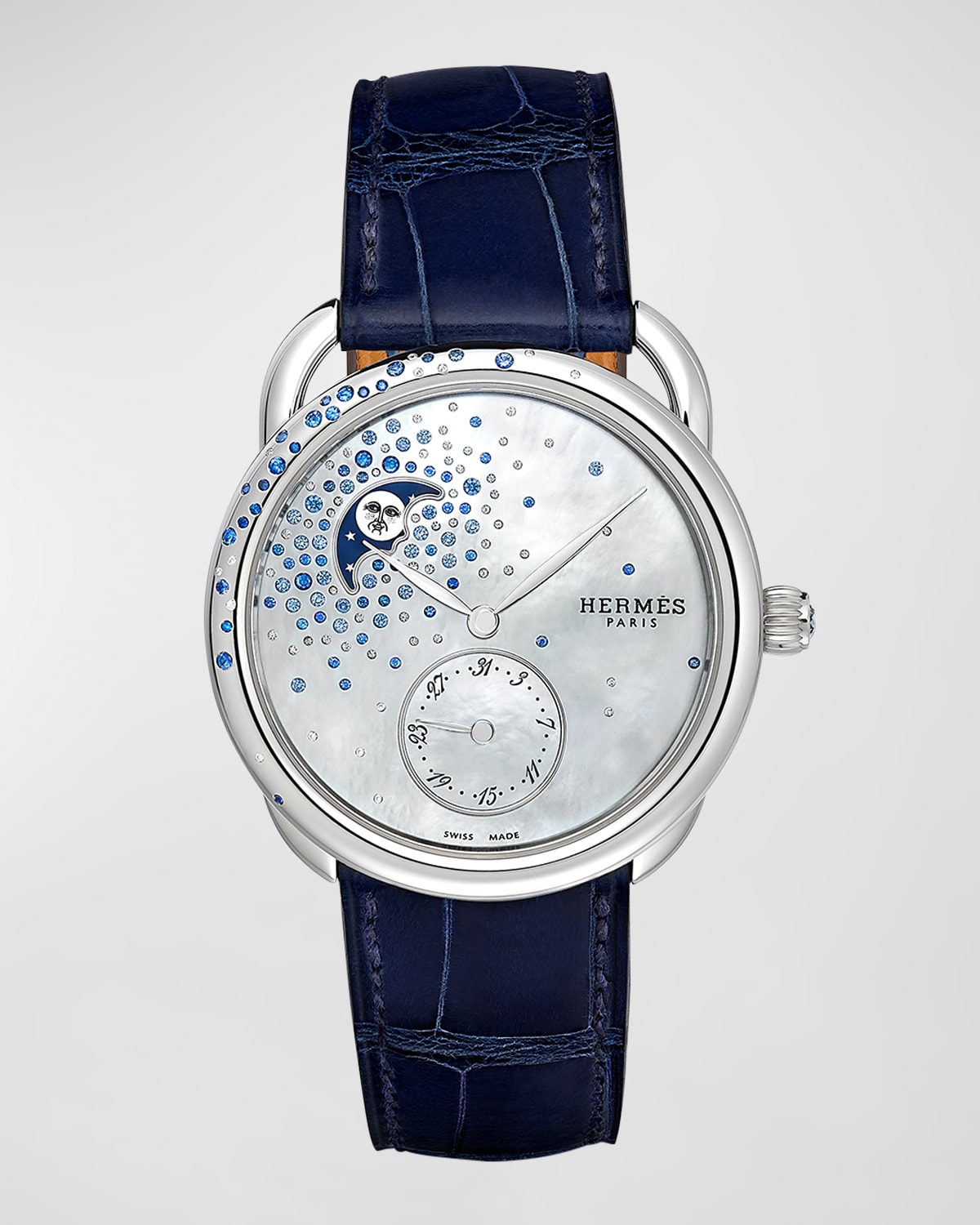 Herm S Arceau Petite Lune Watch, Large Model, 38 Mm