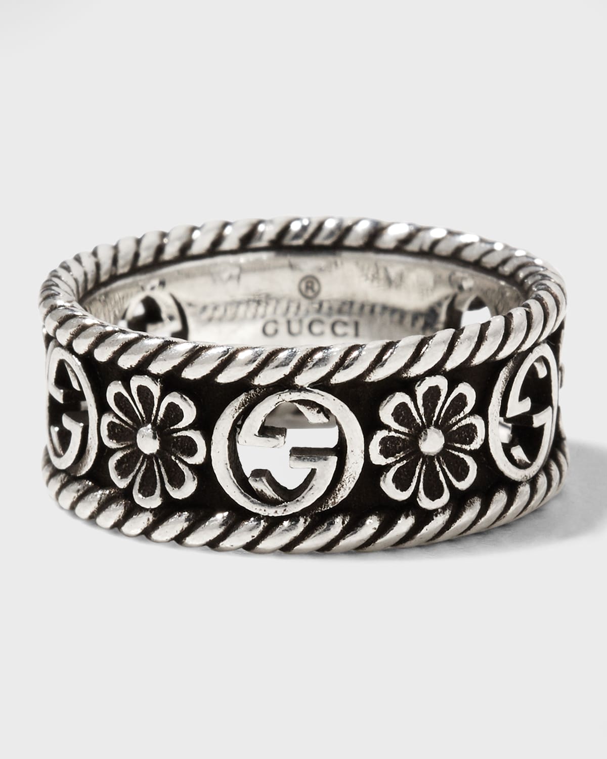 Sterling Silver GG Flower Ring