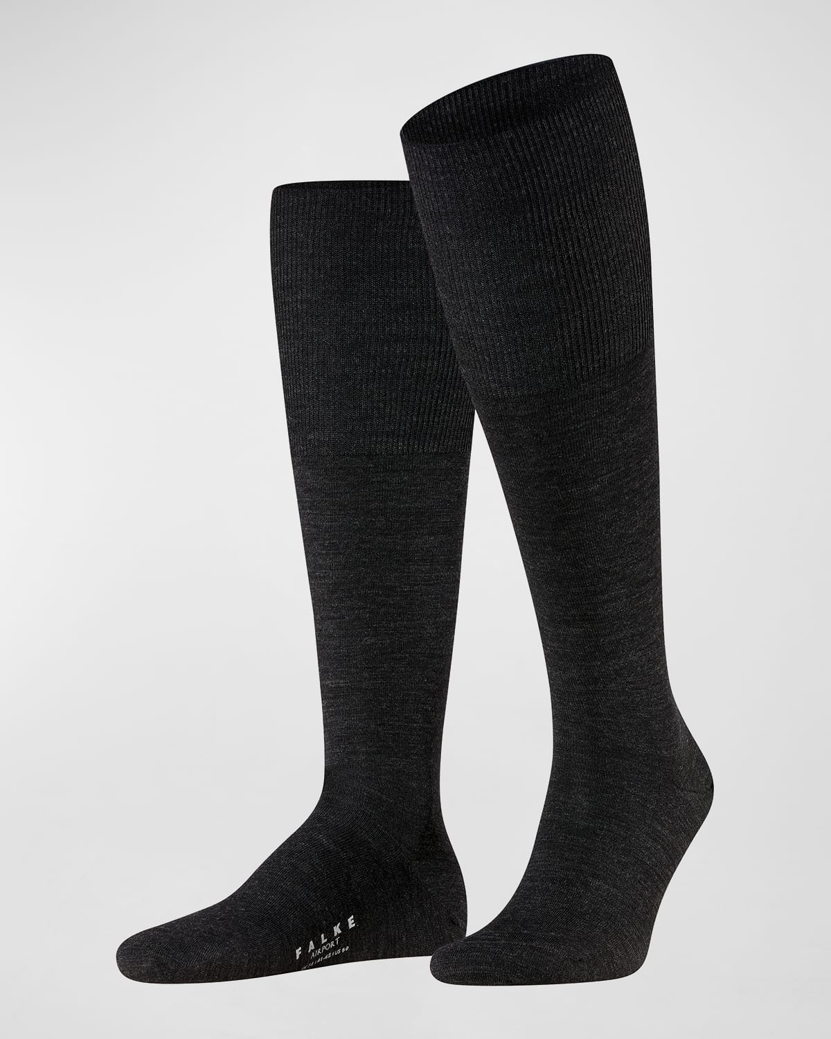 Falke Airport Merino Wool Blend Knee High Socks In Black