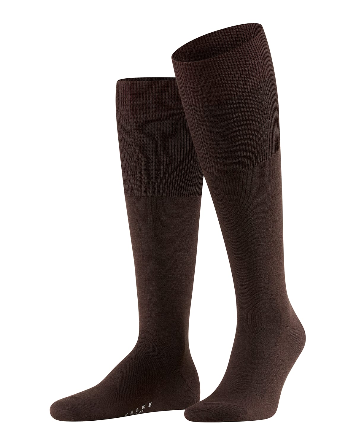 Falke Airport Merino Wool Blend Knee High Socks In Brown