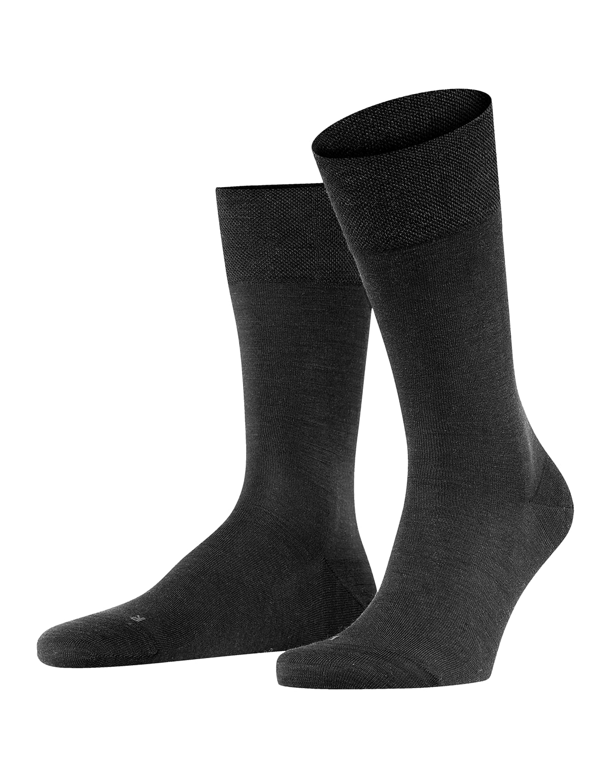 Falke Men's Sensitive Berlin Wool Socks In Black