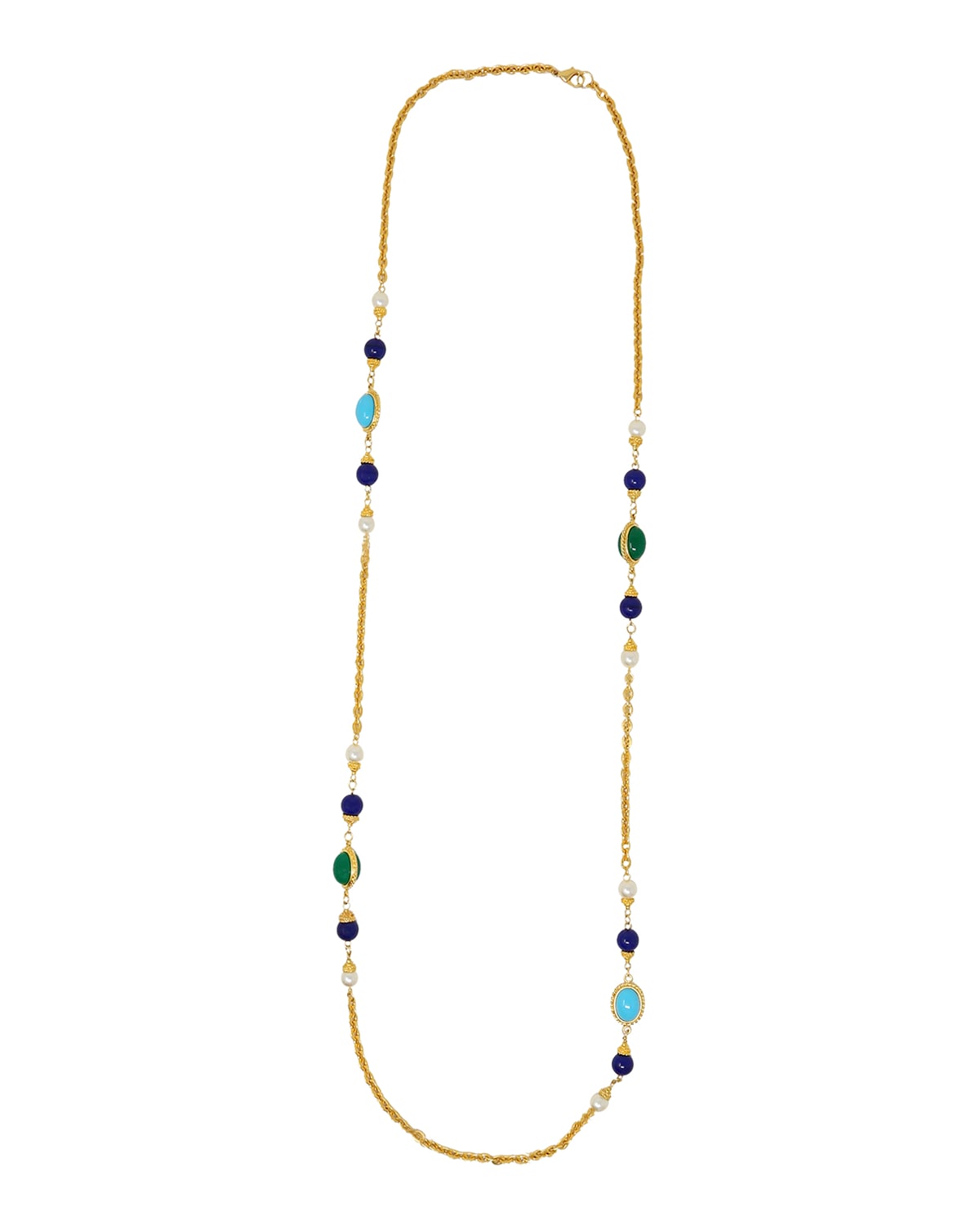 Ben-amun Long Multi-bezel Necklace, 40"l